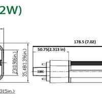 12W JUBILEE LED G24D LAMP 2-PIN (BOX OF 10)