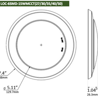 LOC-6SMD-15WMCCT(27/30/35/40/50) (24PCS)